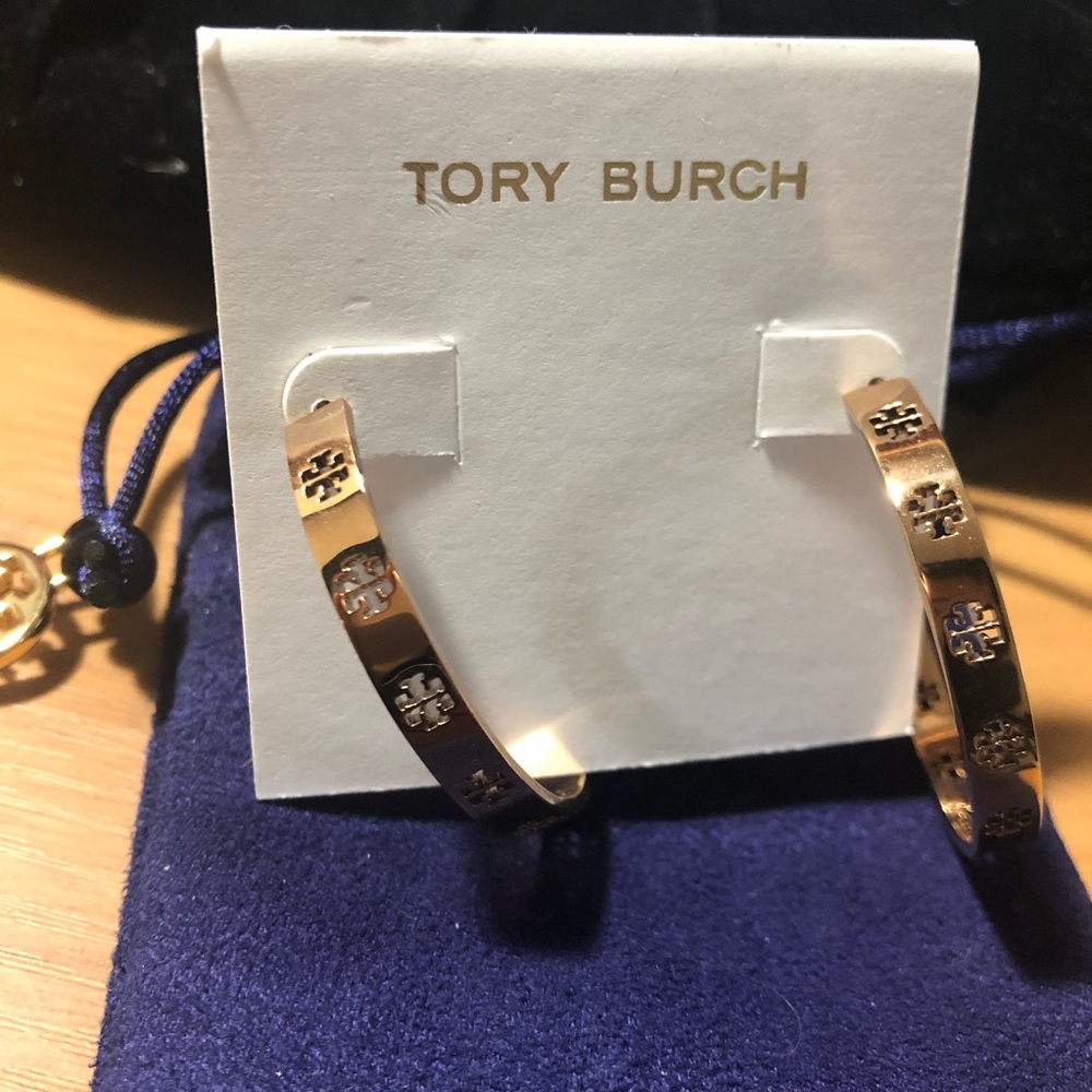 Tory Burch: Original, New Rose Gold hoop earrings